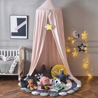 Bed Canopy Breathable Polyester-Cotton Ceiling Mount Kit Included
