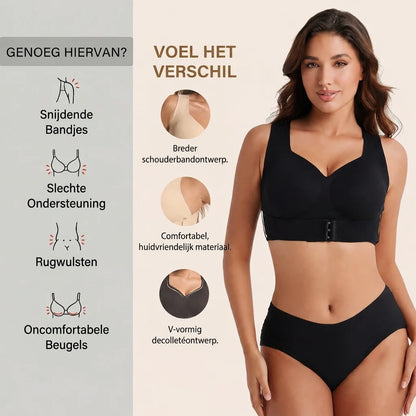 Bra Posture Support X-Shaped Back Front Hook Closure