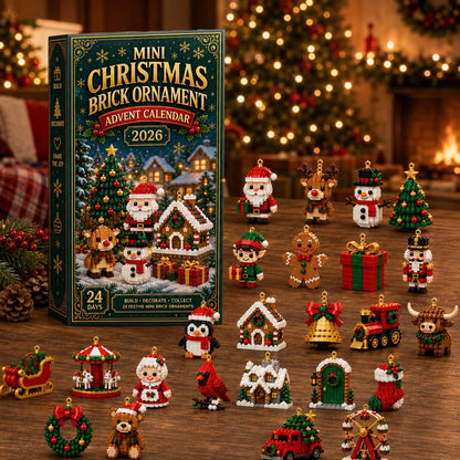 Christmas Advent Calendar 24 Mini Building Sets Hanging Loops