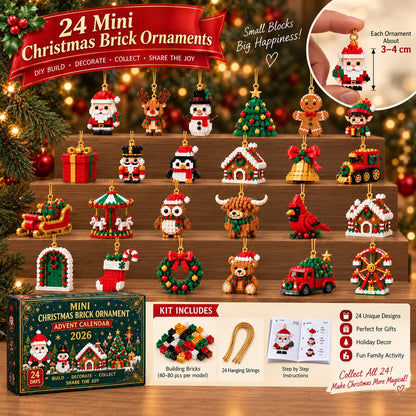 Christmas Advent Calendar 24 Mini Building Sets Hanging Loops