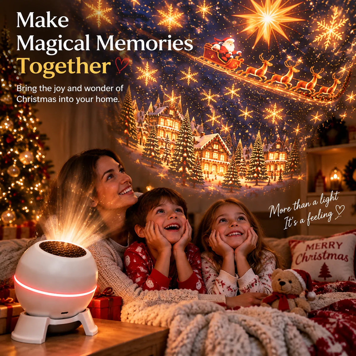 Christmas Light Projector Moving Scenes USB Powered