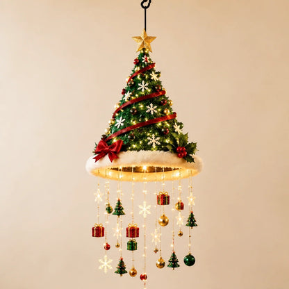 Christmas String Lights Santa Hat Design Warm LED Glow