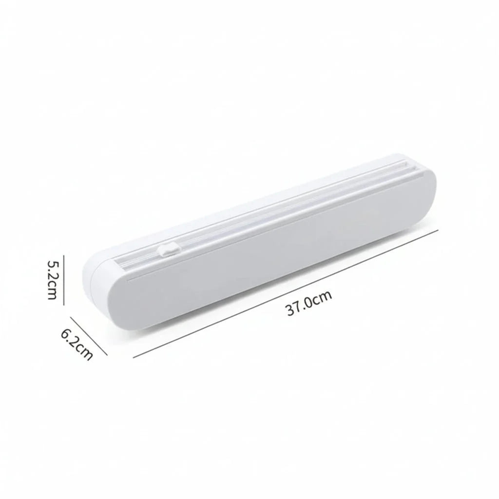 Cling Film Dispenser Integrated Cutter Reusable Design