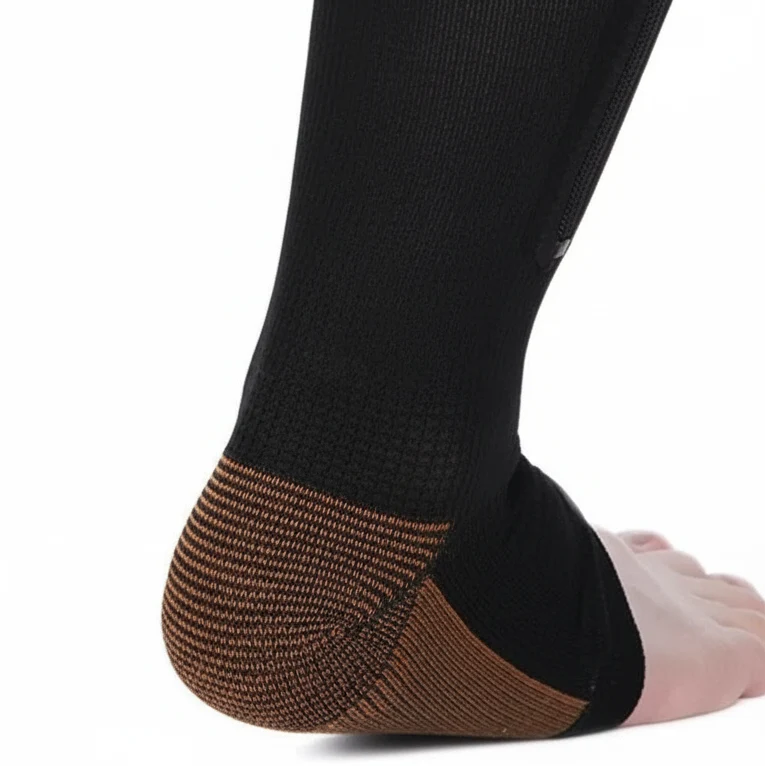 Compression Socks Zip-Up Open-Toe Graduated 20–30 mmHg