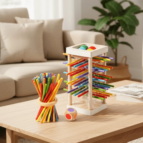 Counting Sticks Set Colorful Wooden Early Math Learning
