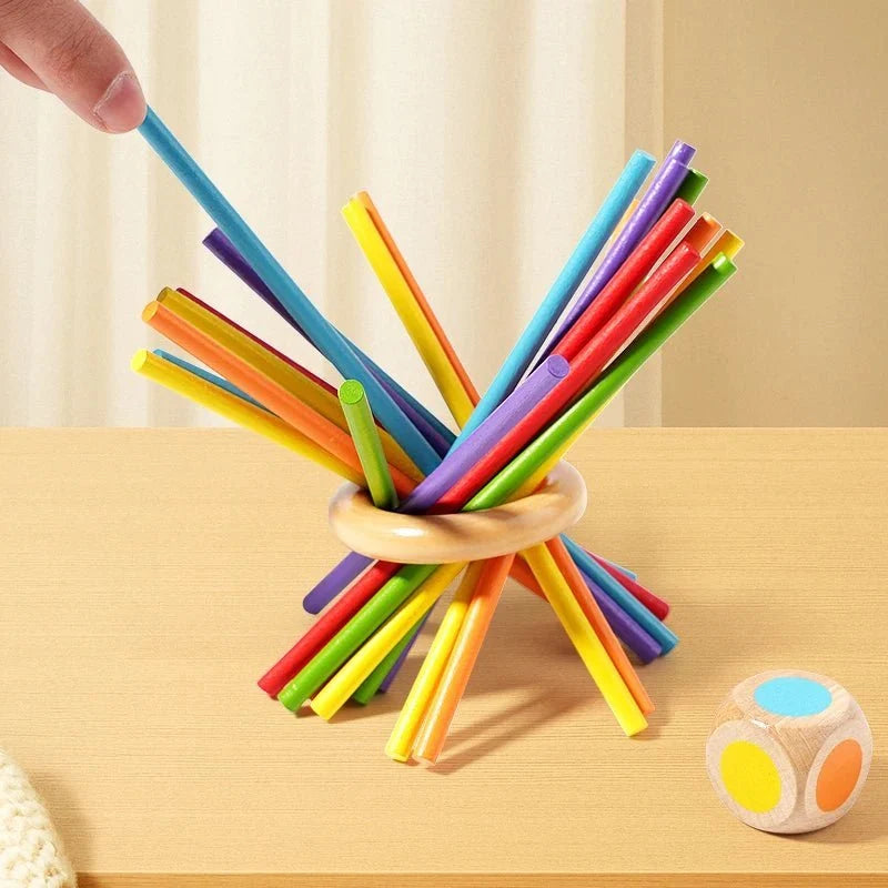 Counting Sticks Set Colorful Wooden Early Math Learning
