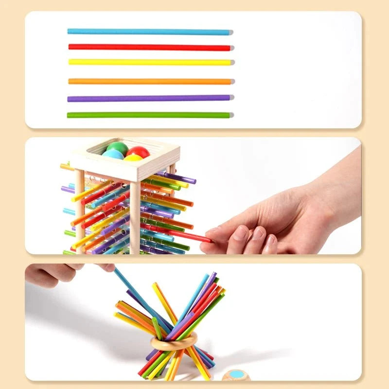 Counting Sticks Set Colorful Wooden Early Math Learning