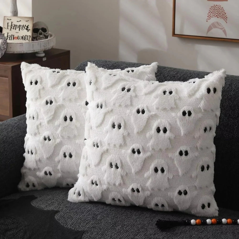 Cushion Cover Pumpkin Print Microfiber Machine Washable