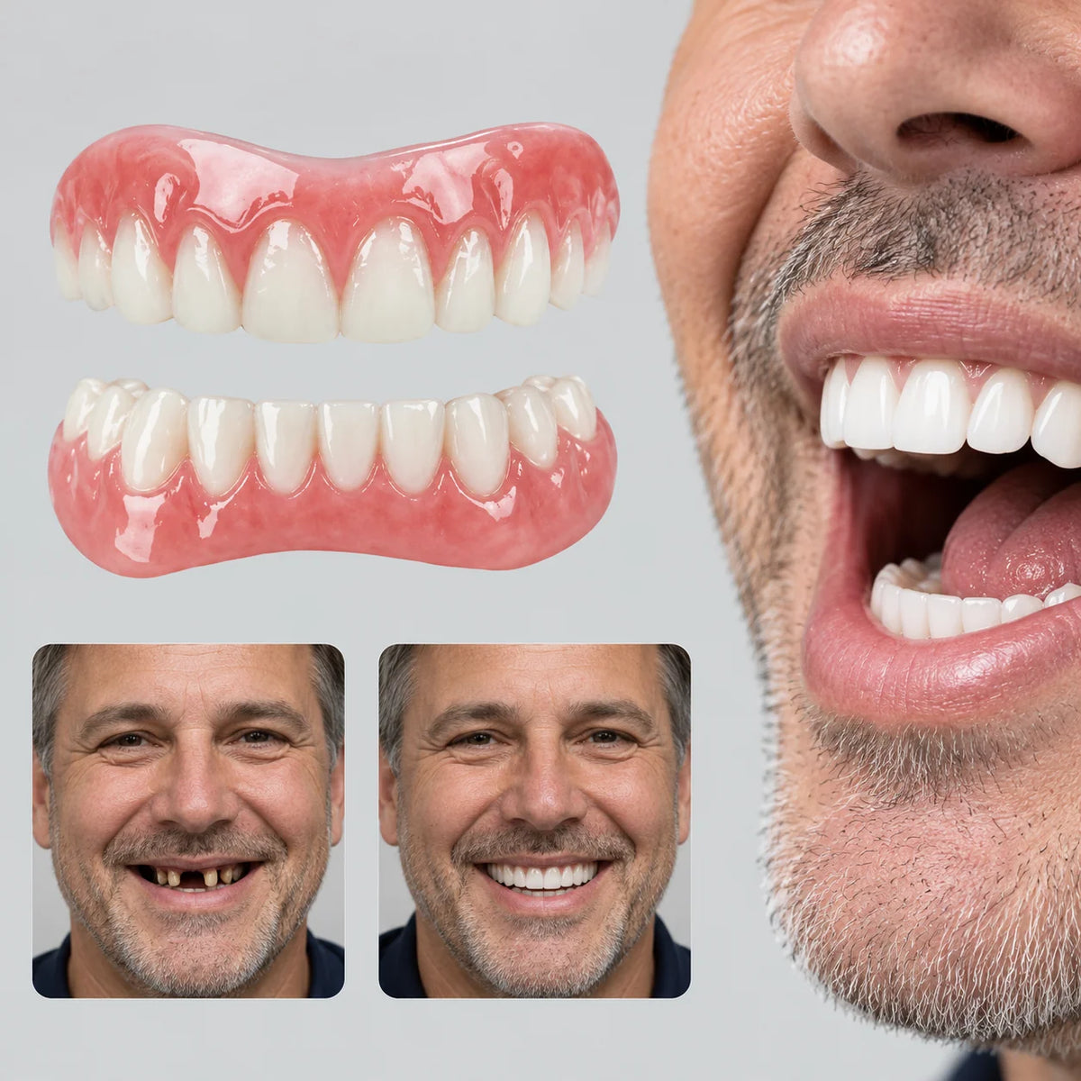 Denture Fitting Set Flexible Silicone Washable & Reusable