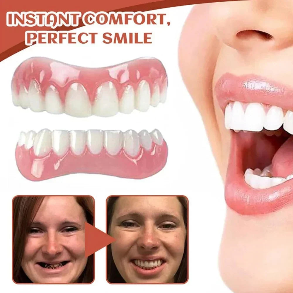 Denture Set Soft Flexible Silicone Reusable