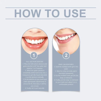 Denture Set Soft Flexible Silicone Reusable