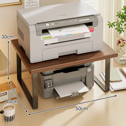 Desktop Riser Two-Tier Wood Surface Steel Frame