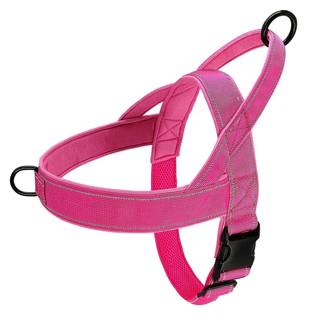 Dog Harness Adjustable No-Pull Reflective Padded Handle