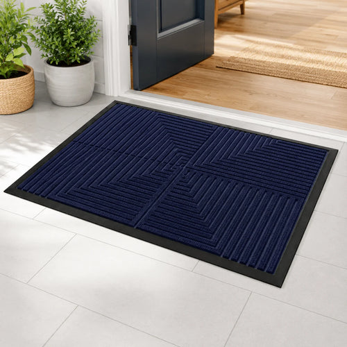 Doormat Striped Dirt-Trapping Waterproof Non-Slip Backing