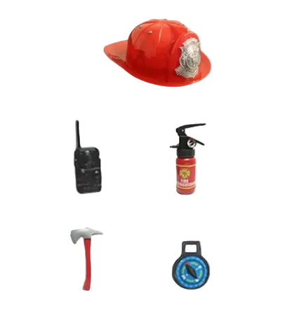 Firefighter Costume Reflective-Style Trim Machine-Washable