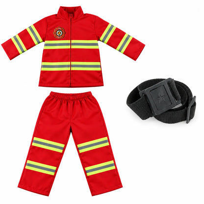 Firefighter Costume Reflective-Style Trim Machine-Washable