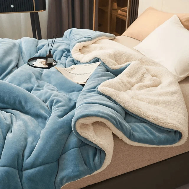 Fleece Blanket Soft Flannel Machine Washable Shape-Retaining