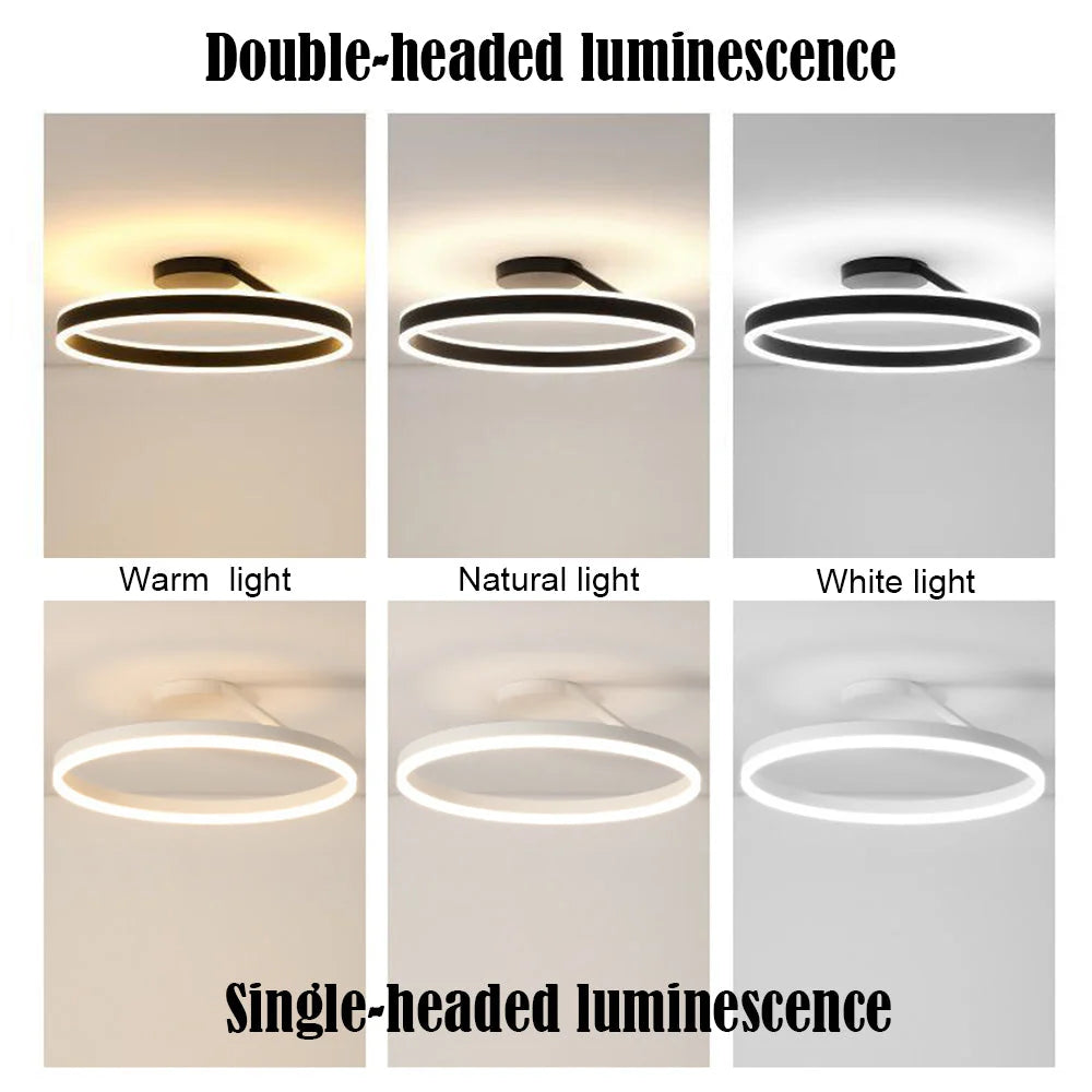 Flush Mount LED Ceiling Light Dimmable Remote Control 3-Color Temperature