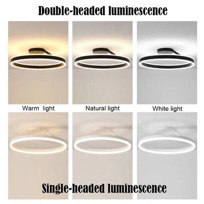 Flush Mount LED Ceiling Light Dimmable Remote Control 3-Color Temperature