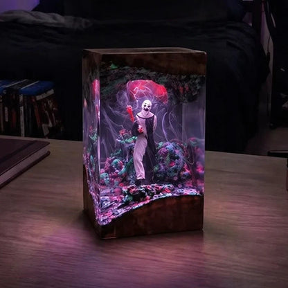 Halloween Table Lamp Handmade Resin Warm LED Glow