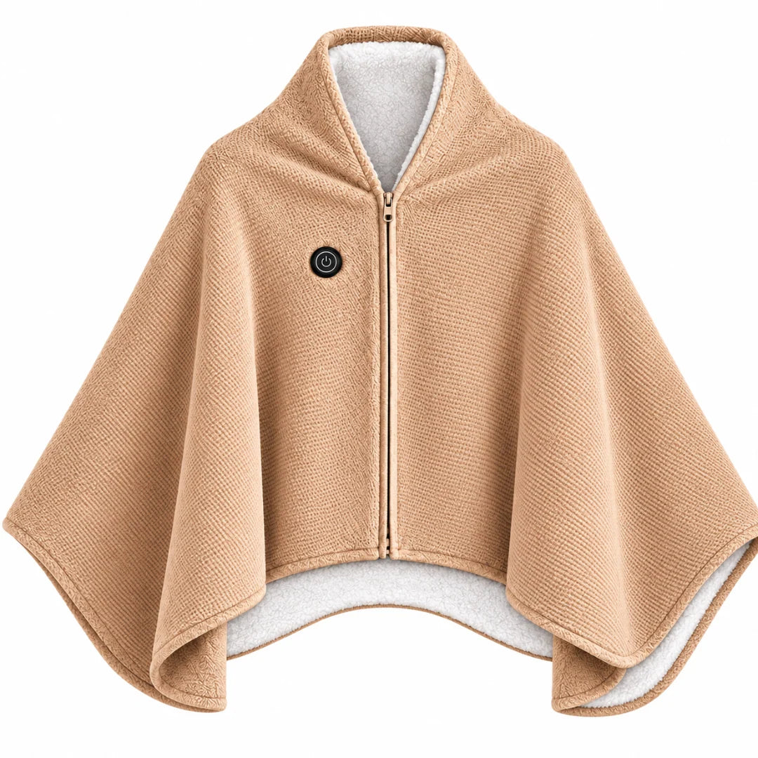 Heated Blanket Shawl USB-Powered Oversized Fit