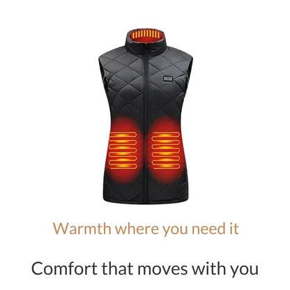 Heated Vest 9-Zone Heating Adjustable Temperature 10-Hour Runtime