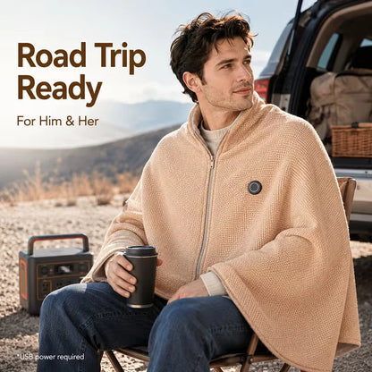 Heated Wrap Blanket USB-Powered 3 Heat Settings