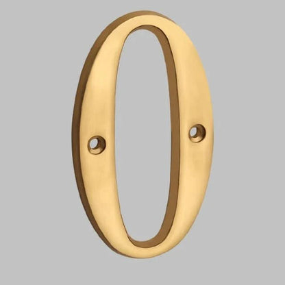 House Number Solid Brass Classic Design Mounting Hardware Included