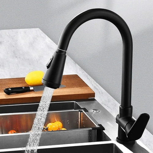 Kitchen Faucet Touch Control Pull-Out Spray Head Stainless Steel