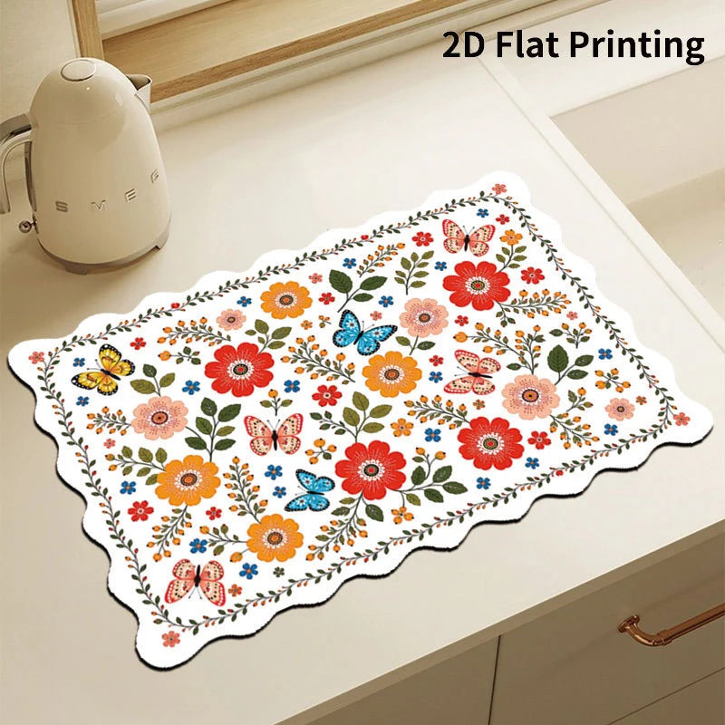 Kitchen Mat Cushioned Anti-Fatigue Wipe-Clean Surface