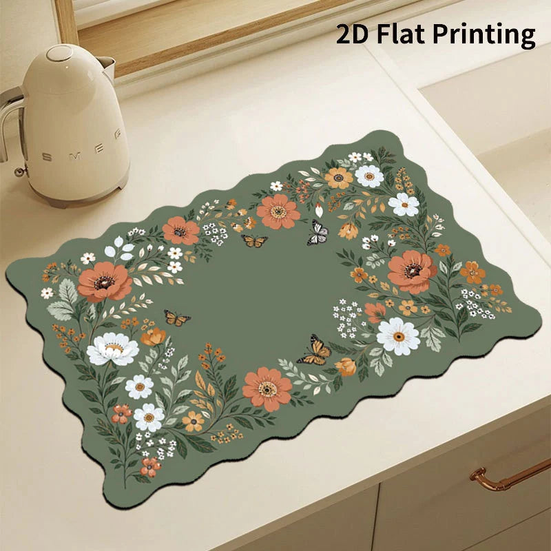 Kitchen Mat Cushioned Anti-Fatigue Wipe-Clean Surface