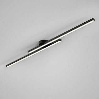 LED Ceiling Light Double Linear Semi-Flush Mount Selectable Light Settings