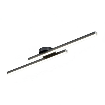 LED Ceiling Light Double Linear Semi-Flush Mount Selectable Light Settings