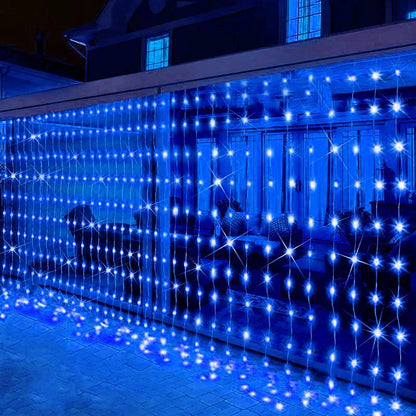 LED Curtain Lights 8 Modes USB-C Powered Remote Control