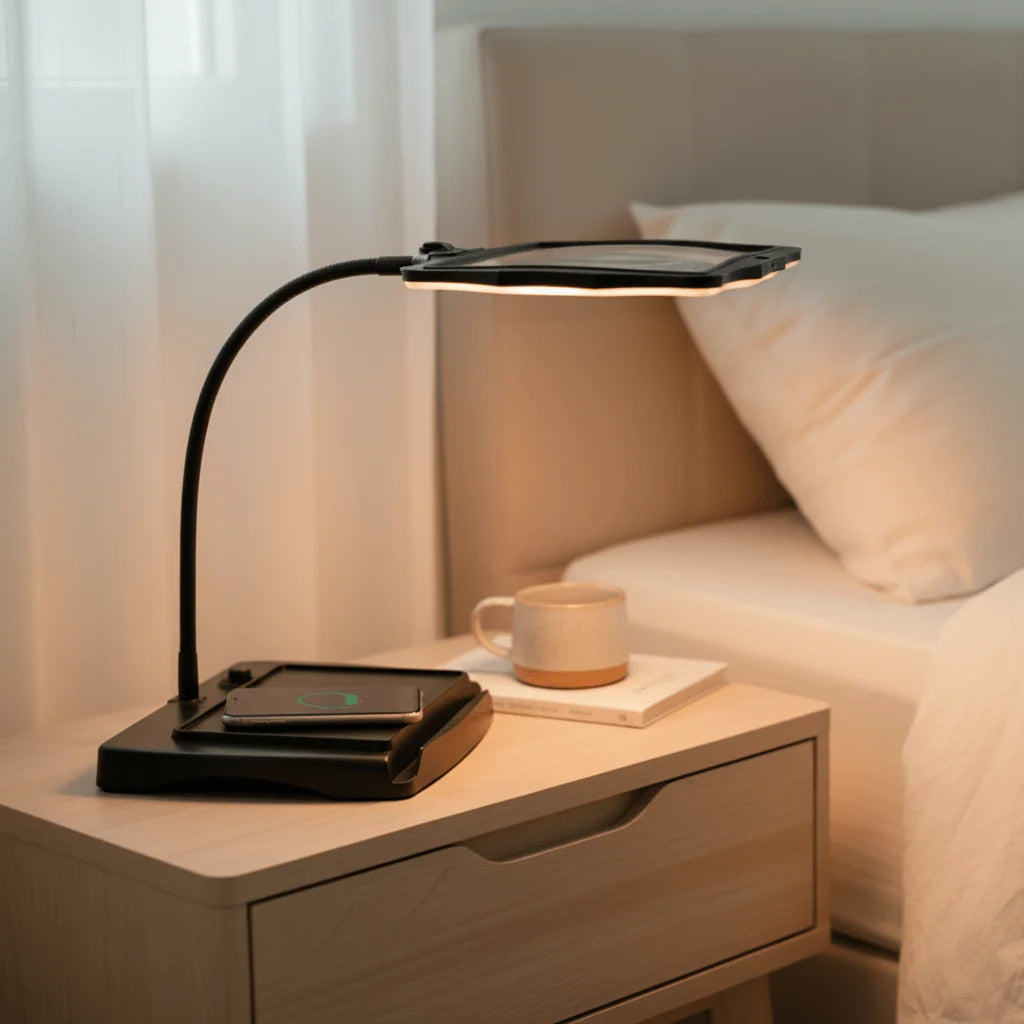 Magnifying Desk Lamp 3x Magnification LED Cordless Gooseneck