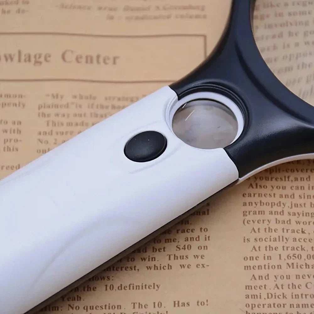 Magnifying Glass Dual Lens 3x & 45x LED Lighted Grip