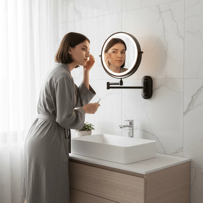 Magnifying Mirror Adjustable LED Rechargeable Cordless 3x–10x Magnification
