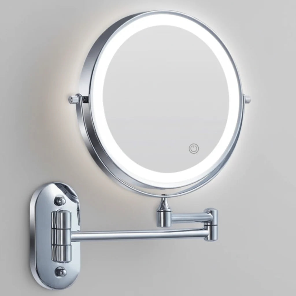 Magnifying Mirror Adjustable LED Rechargeable Cordless 3x–10x Magnification