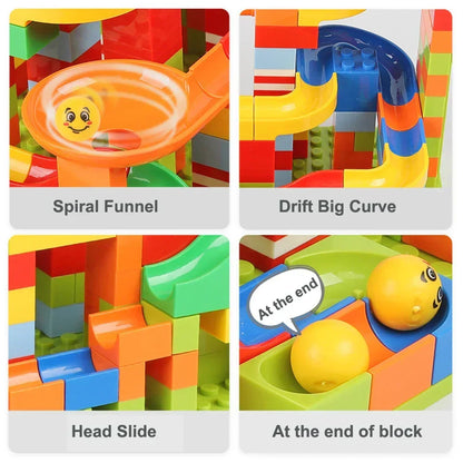 Marble Run Building Set Customizable Tracks 168 Pieces