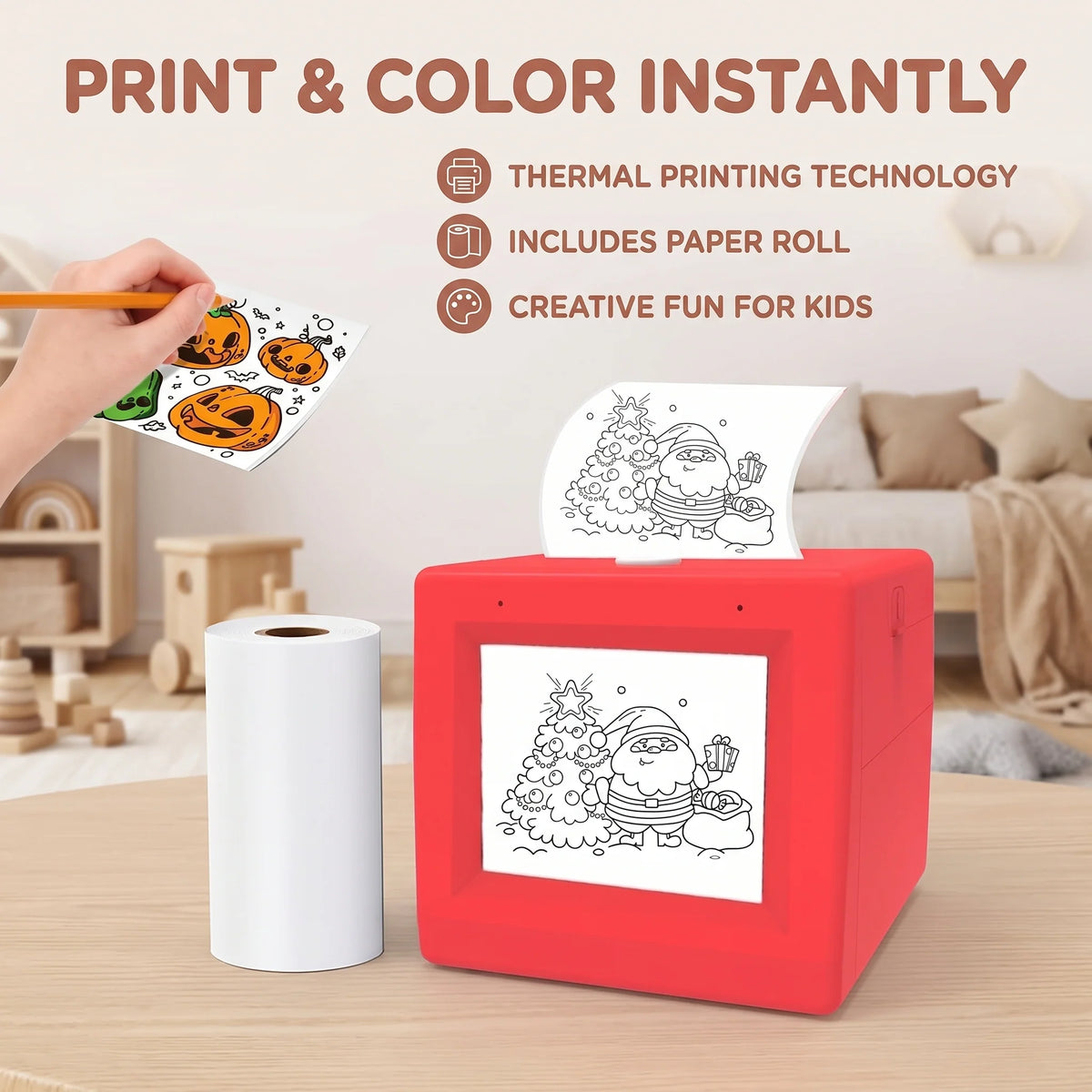 Mini Printer Voice-Activated AI Inkless Thermal Printing