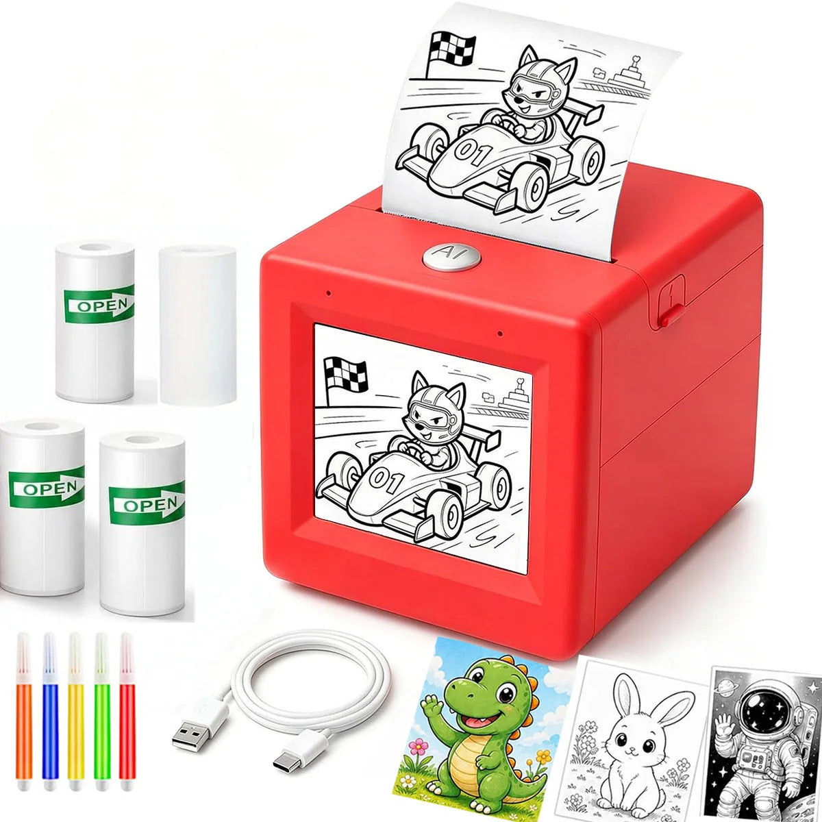 Mini Printer Voice-Activated AI Inkless Thermal Printing