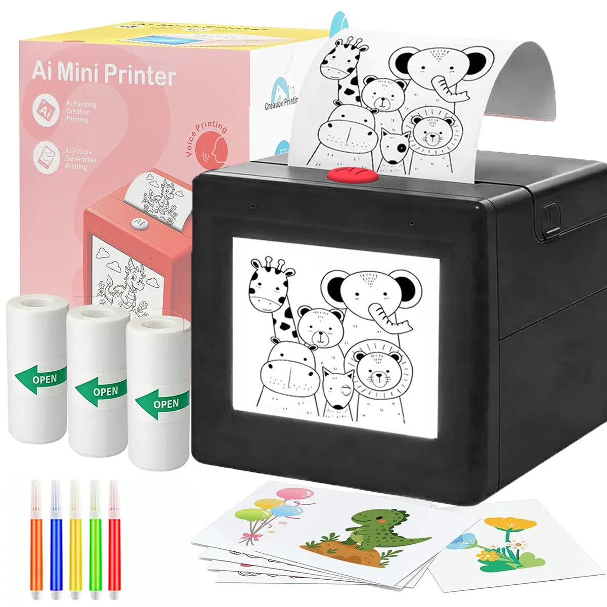 Mini Printer Voice-Activated AI Inkless Thermal Printing