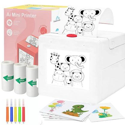 Mini Printer Voice-Activated AI Inkless Thermal Printing