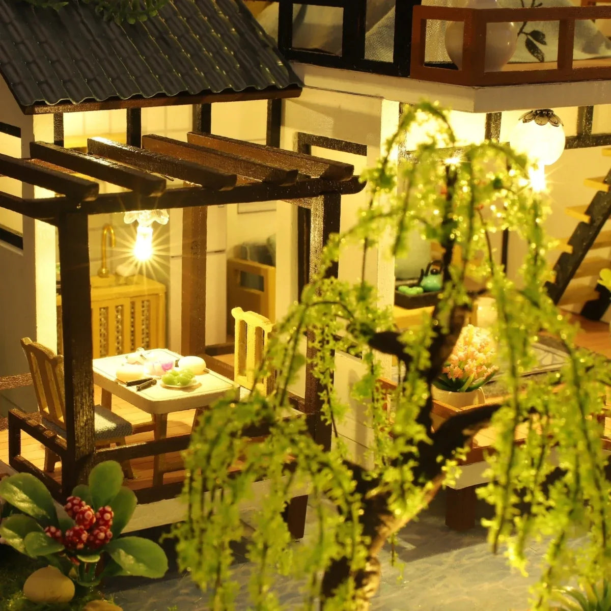 Miniature House Kit DIY Wooden Display Model