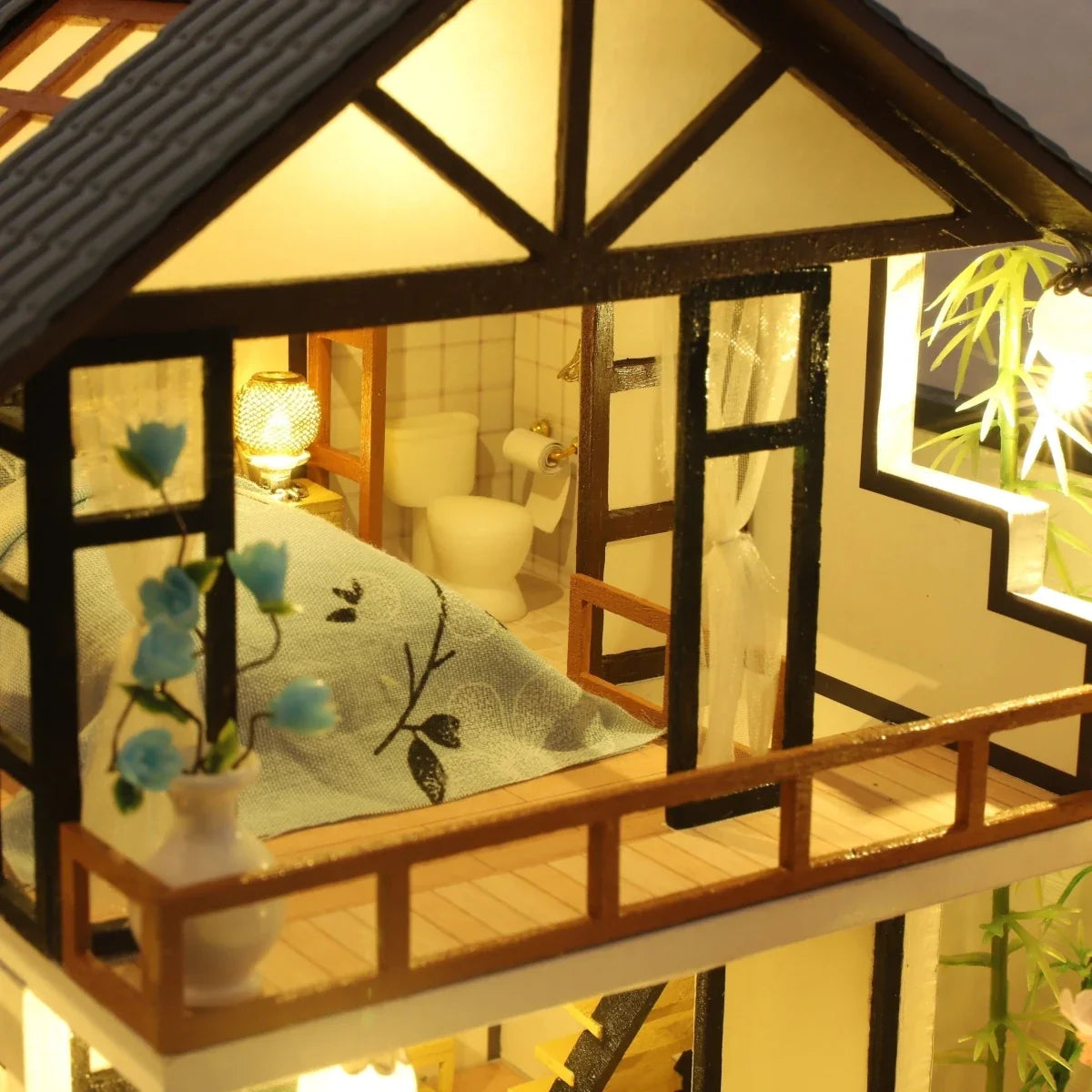 Miniature House Kit DIY Wooden Display Model