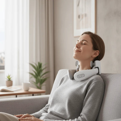 Neck Massager Heat Therapy Vibration Portable Design