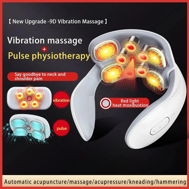 Neck Massager Heat Therapy Vibration Portable Design