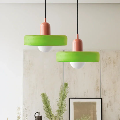 Pendant Light Stained Glass Geometric Adjustable Hanging Length