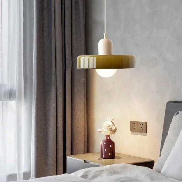 Pendant Light Stained Glass Geometric Adjustable Hanging Length