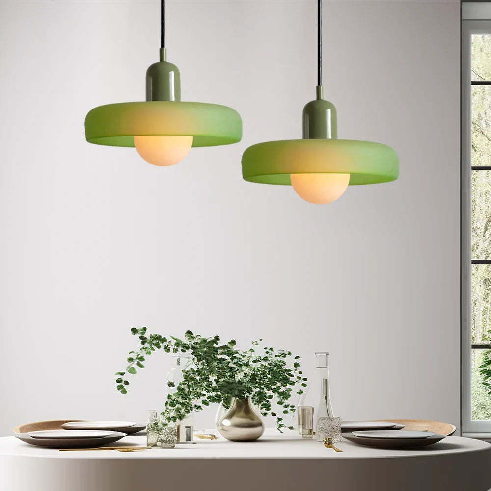 Pendant Light Stained Glass Geometric Adjustable Hanging Length